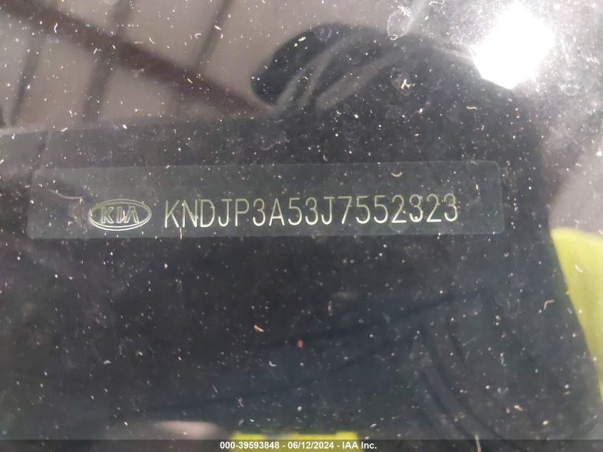 2018 Kia Soul + VIN: KNDJP3A53J7552323 Lot: 39593848