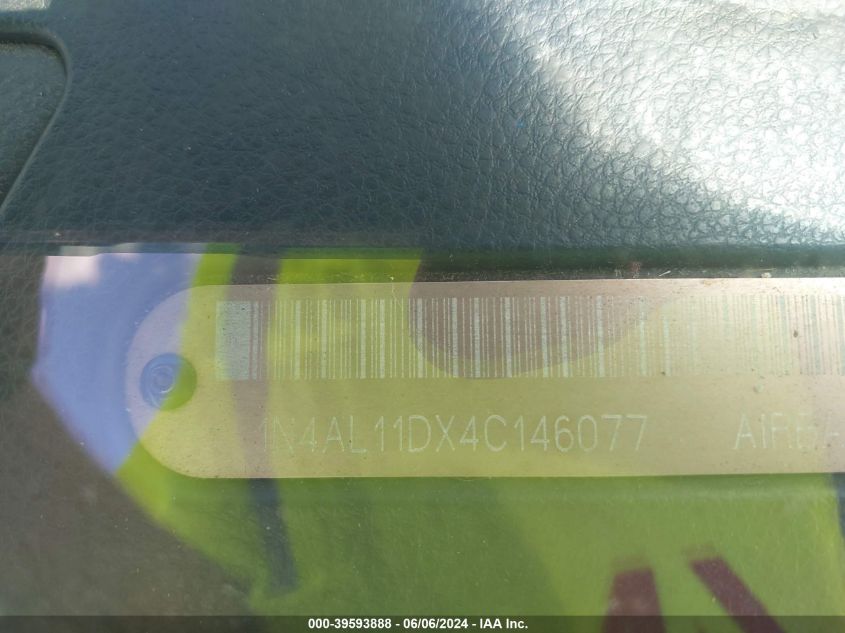2004 Nissan Altima 2.5 Sl VIN: 1N4AL11DX4C146077 Lot: 39593888