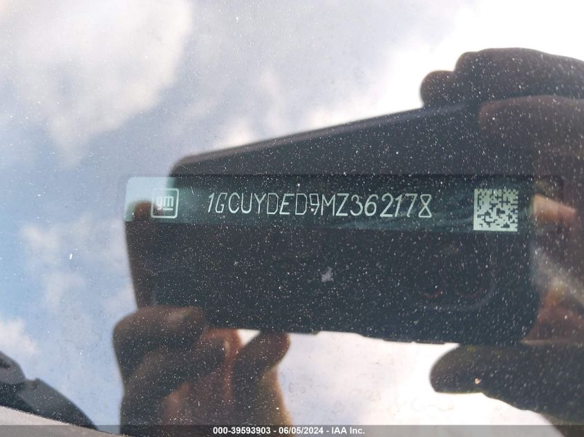 2021 Chevrolet Silverado 1500 4Wd Short Bed Lt VIN: 1GCUYDED9MZ362178 Lot: 39593903