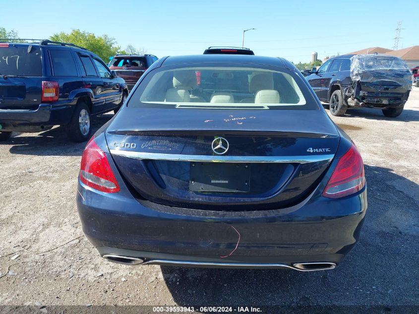 2016 Mercedes-Benz C 300 4Matic/Luxury 4Matic/Sport 4Matic VIN: 55SWF4KB5GU113001 Lot: 39593943