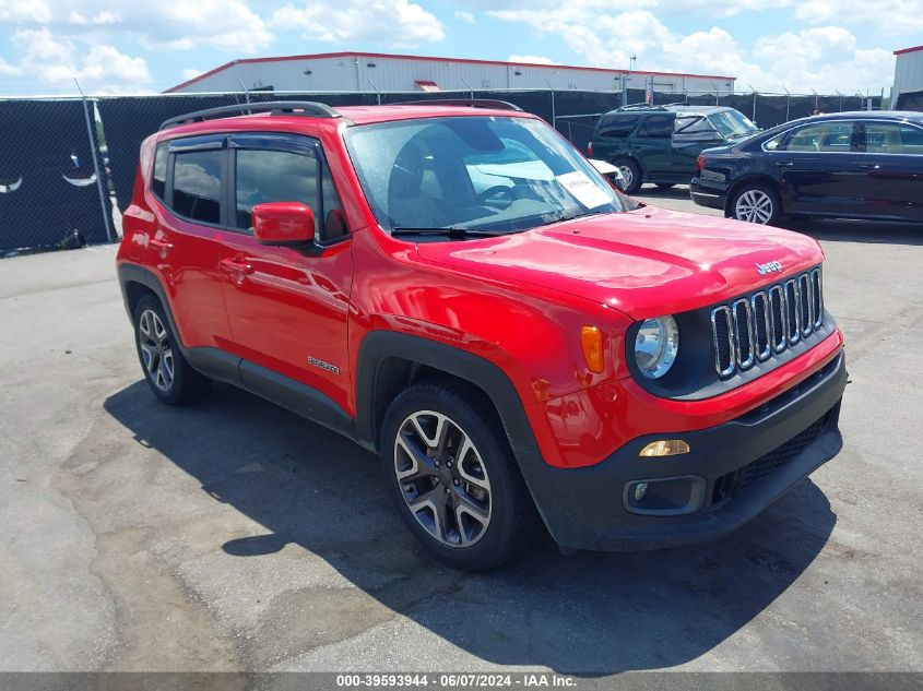 2016 Jeep Renegade Latitude VIN: ZACCJABT5GPD82540 Lot: 39593944