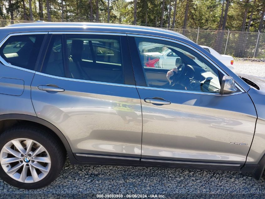 2012 BMW X3 xDrive28I VIN: 5UXWX5C57CL719502 Lot: 39593959