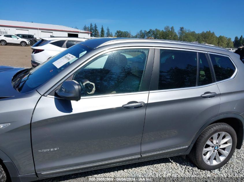 2012 BMW X3 xDrive28I VIN: 5UXWX5C57CL719502 Lot: 39593959