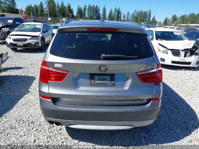 2012 BMW X3 xDrive28I VIN: 5UXWX5C57CL719502 Lot: 39593959