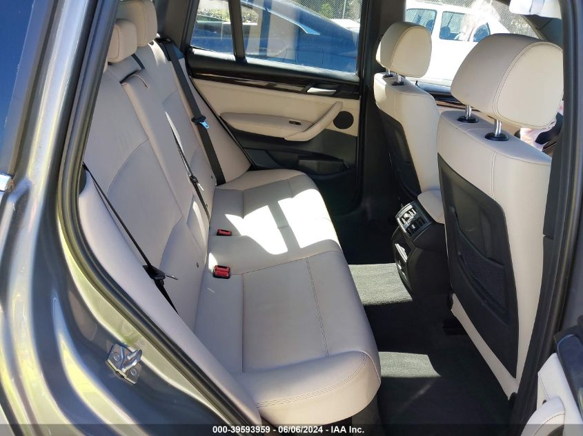 2012 BMW X3 xDrive28I VIN: 5UXWX5C57CL719502 Lot: 39593959