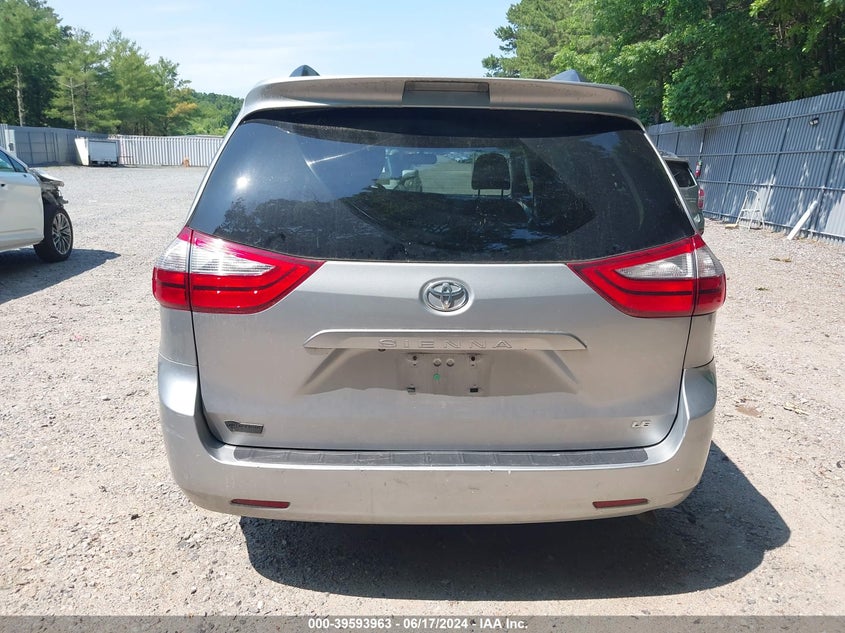 2016 Toyota Sienna Le 8 Passenger VIN: 5TDKK3DC7GS727345 Lot: 39593963