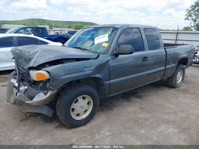 2002 GMC Sierra 1500 Sl VIN: 2GTEK19V721271522 Lot: 39593966