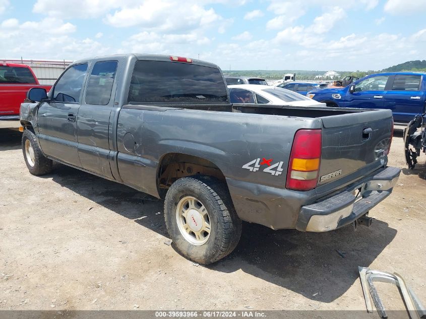 2002 GMC Sierra 1500 Sl VIN: 2GTEK19V721271522 Lot: 39593966