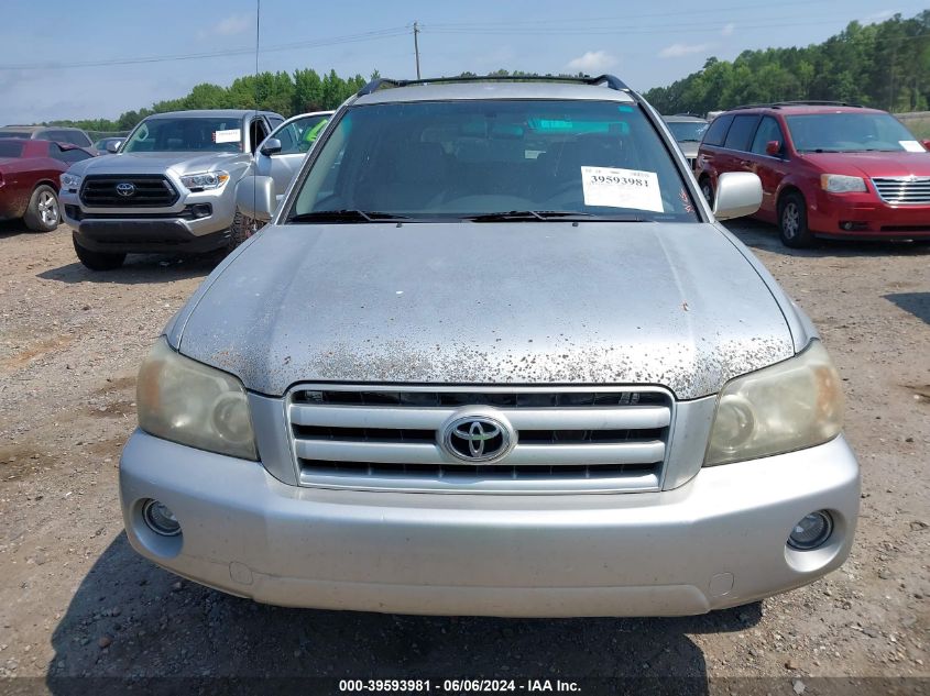 2007 Toyota Highlander VIN: JTEGD21A770160520 Lot: 39593981