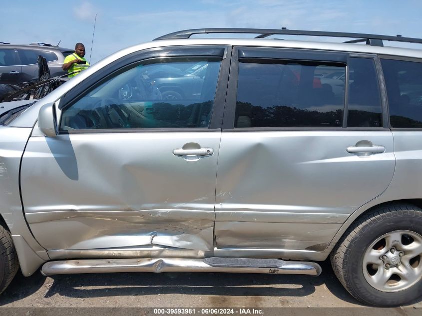 2007 Toyota Highlander VIN: JTEGD21A770160520 Lot: 39593981