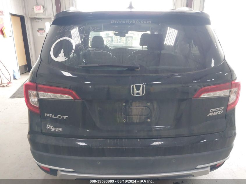 2019 Honda Pilot Touring VIN: 5FNYF6H69KB034309 Lot: 39593989