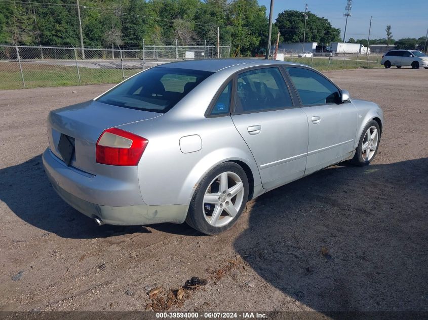 2003 Audi A4 1.8T VIN: WAULC68E73A160038 Lot: 39594000