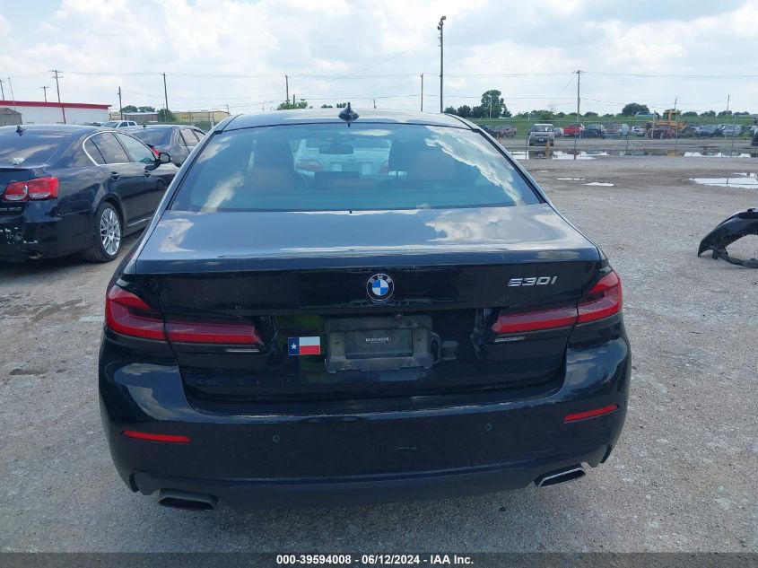 2021 BMW 530I VIN: WBA53BH04MWX16560 Lot: 39594008