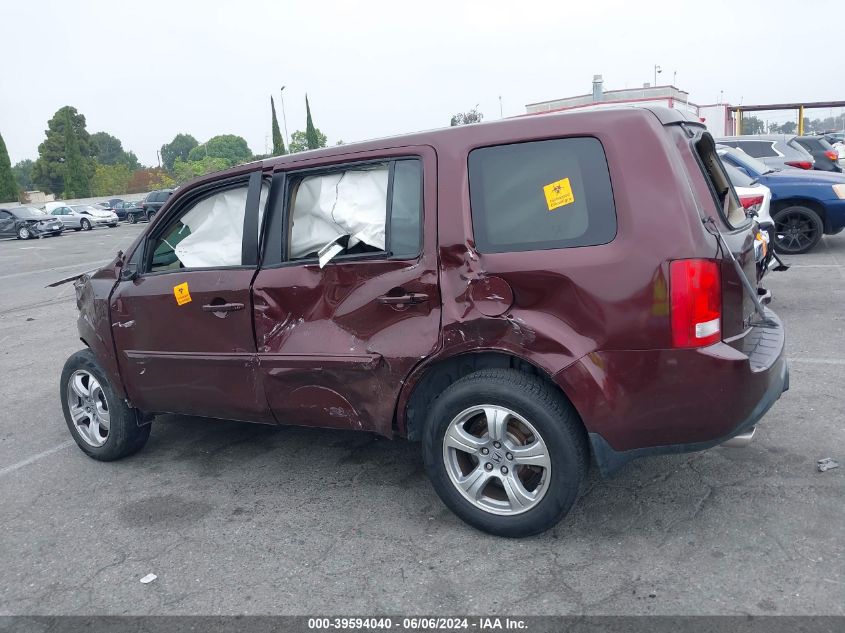 2014 Honda Pilot Ex VIN: 5FNYF3H44EB008573 Lot: 39594040