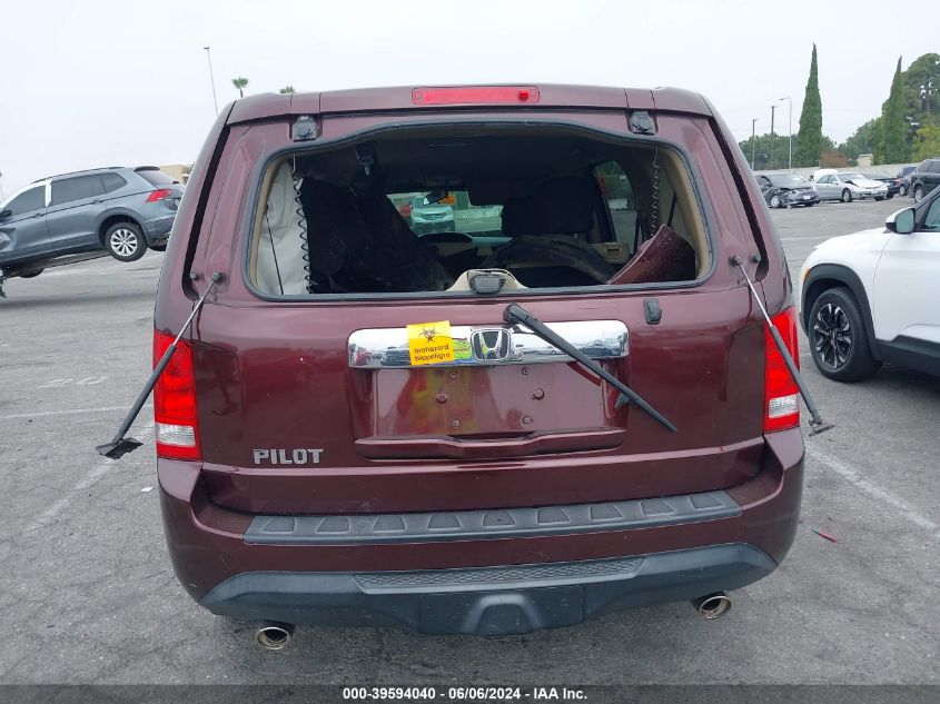 2014 Honda Pilot Ex VIN: 5FNYF3H44EB008573 Lot: 39594040