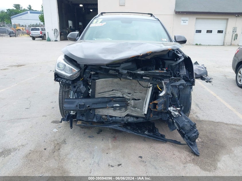 2017 Hyundai Santa Fe Se VIN: KM8SMDHF6HU225133 Lot: 39594096