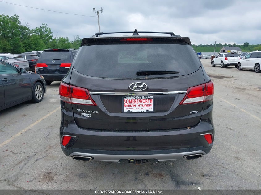 2017 Hyundai Santa Fe Se VIN: KM8SMDHF6HU225133 Lot: 39594096
