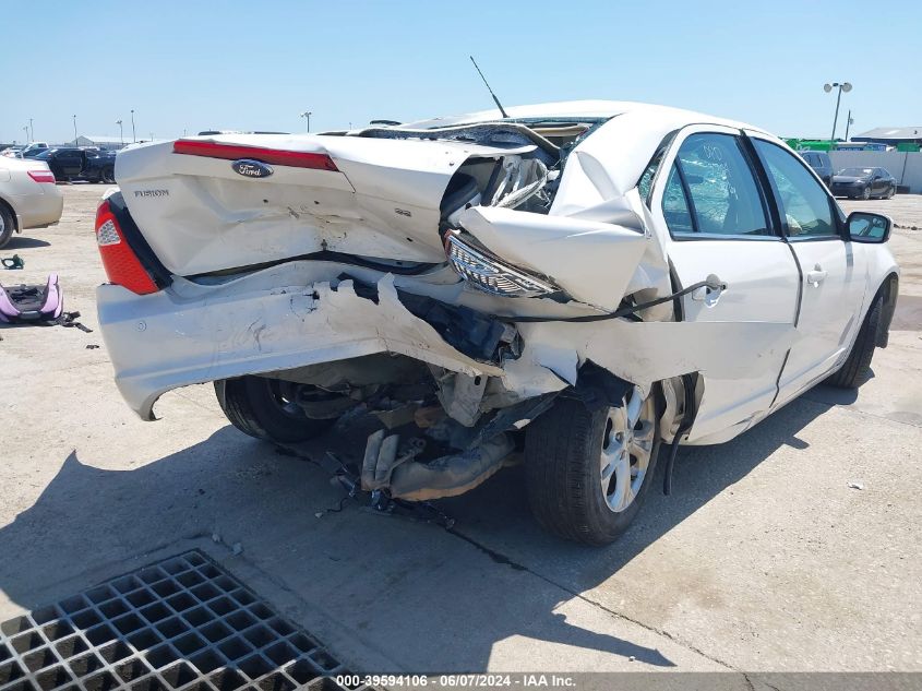 2012 Ford Fusion Se VIN: 3FAHP0HA2CR125460 Lot: 39594106