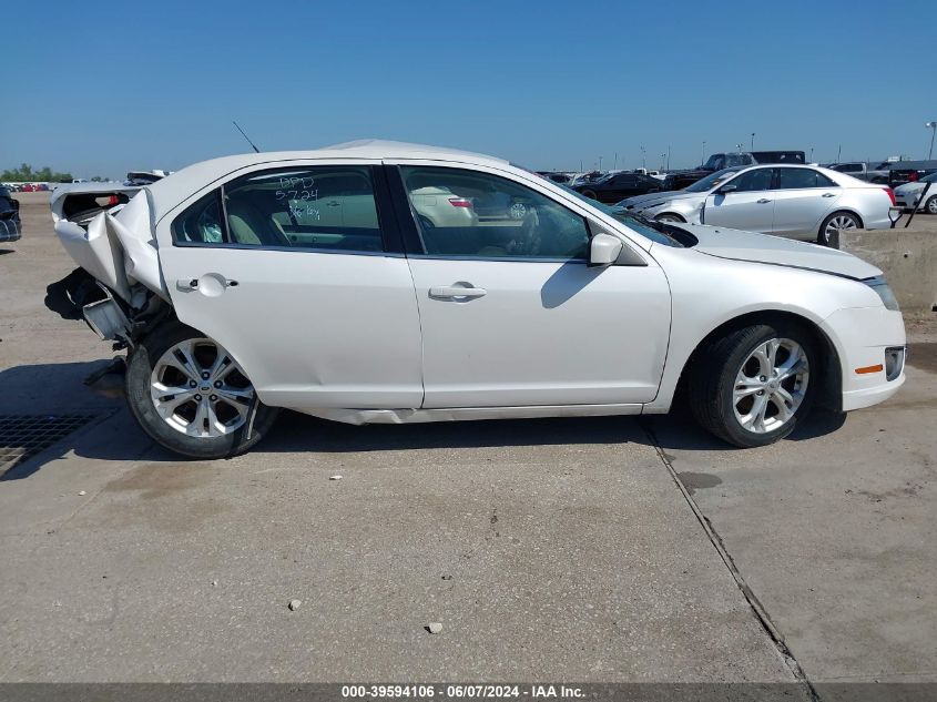 2012 Ford Fusion Se VIN: 3FAHP0HA2CR125460 Lot: 39594106