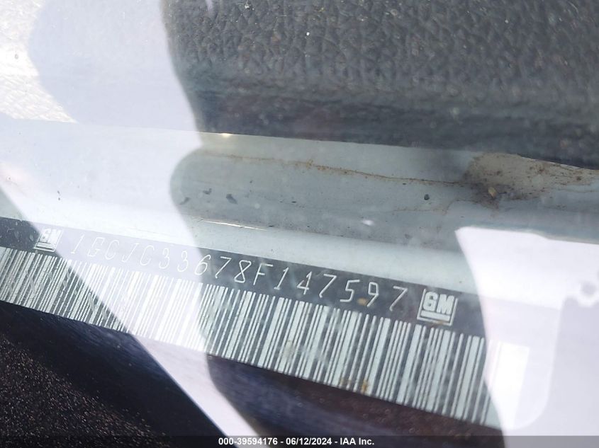 2008 Chevrolet Silverado 3500Hd Lt1 VIN: 1GCJC33678F147597 Lot: 39594176