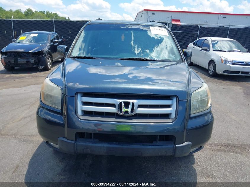 2006 Honda Pilot Ex-L VIN: 5FNYF18636B020608 Lot: 39594227