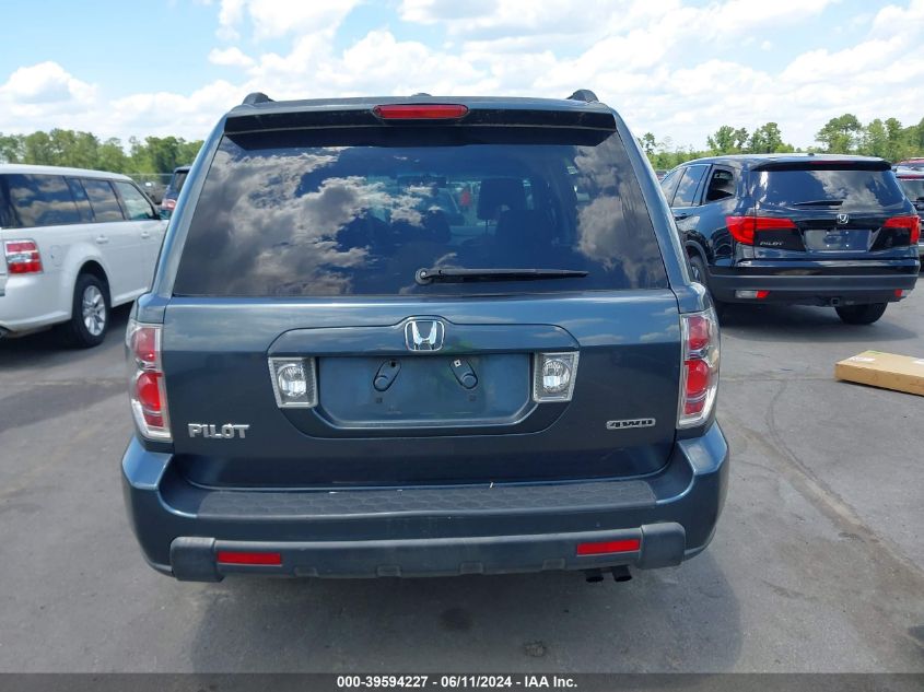 2006 Honda Pilot Ex-L VIN: 5FNYF18636B020608 Lot: 39594227