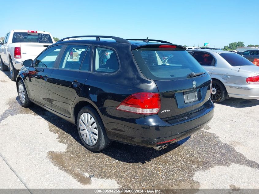 2013 Volkswagen Jetta Sportwagen 2.5L S VIN: 3VWPP7AJ9DM639570 Lot: 39594255