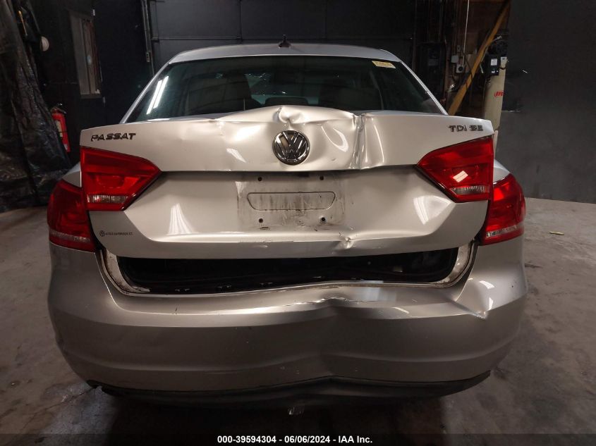 2014 Volkswagen Passat 2.0L Tdi Se VIN: 1VWBN7A30EC076963 Lot: 39594304