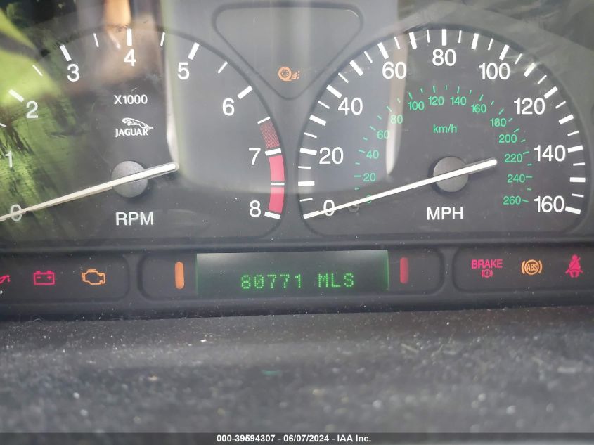 2000 Jaguar S-Type 3.0L V6 VIN: SAJDA01C9YFL26316 Lot: 39594307