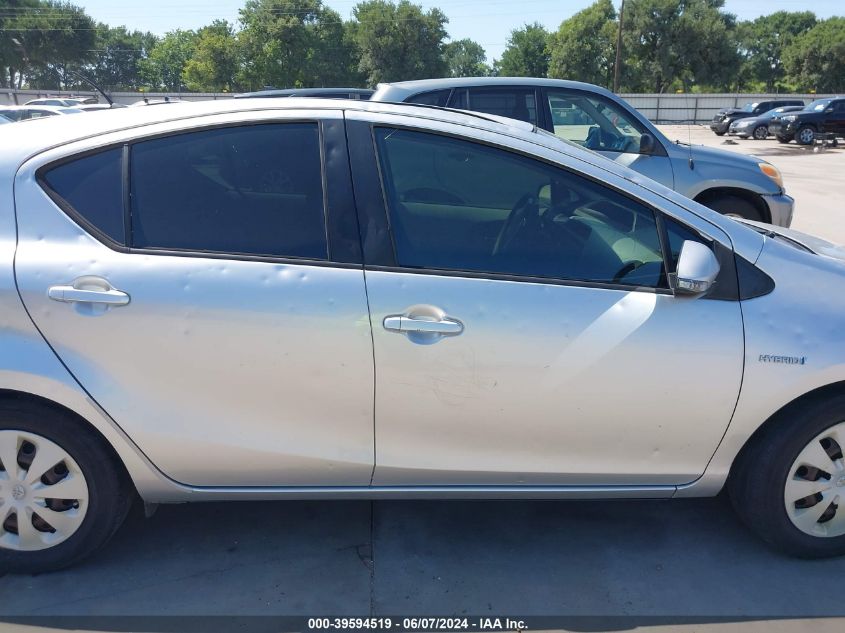 2012 Toyota Prius C Two VIN: JTDKDTB36C1502659 Lot: 39594519