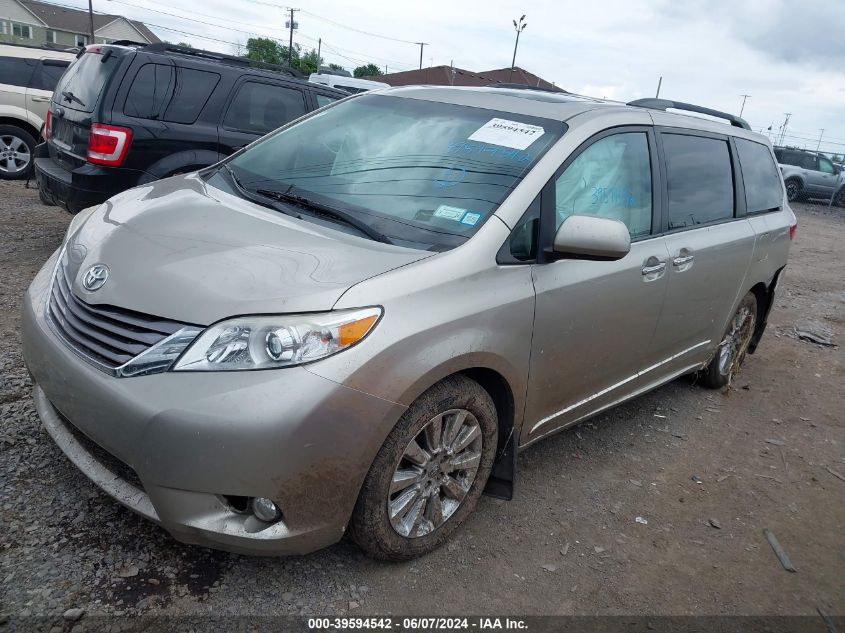 2015 Toyota Sienna Xle 7 Passenger VIN: 5TDDK3DC6FS123406 Lot: 39594542