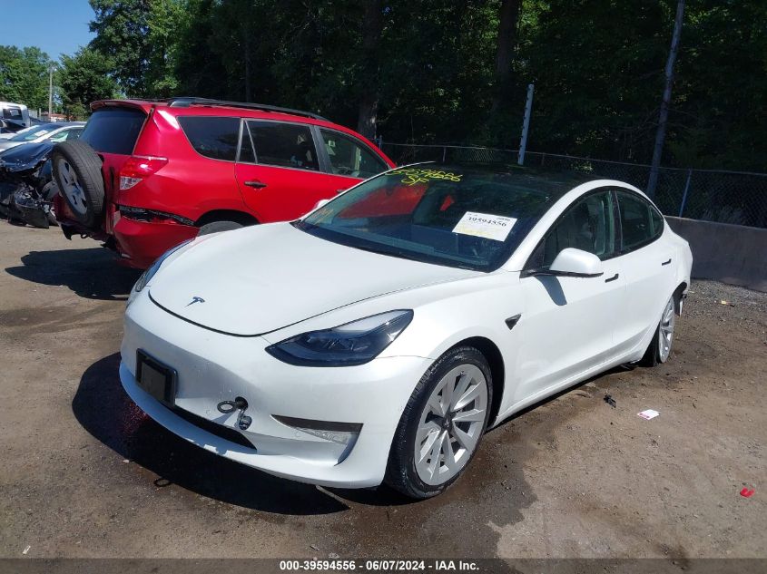 5YJ3E1EAXNF344756 2022 TESLA MODEL 3 - Image 2