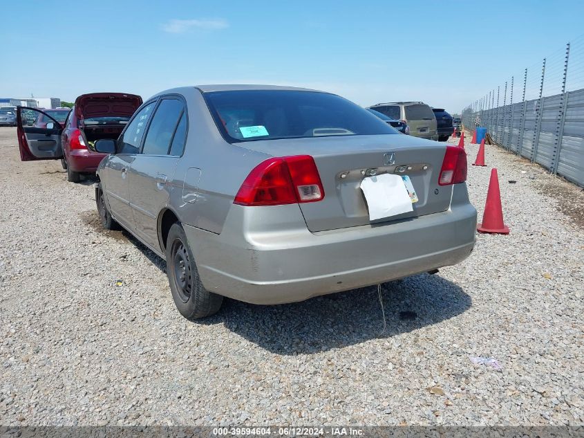 2001 Honda Civic Ex VIN: 2HGES26761H599405 Lot: 40064405