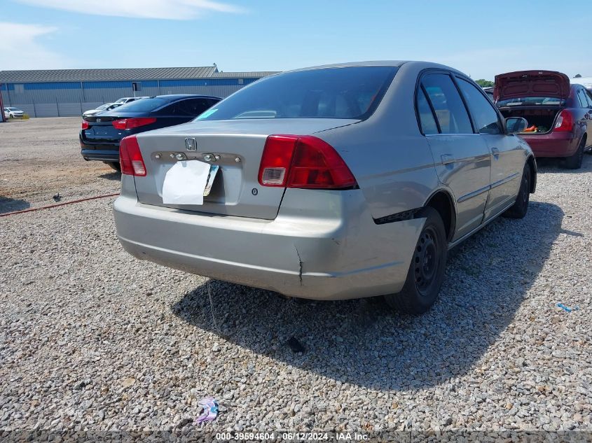 2001 Honda Civic Ex VIN: 2HGES26761H599405 Lot: 40064405