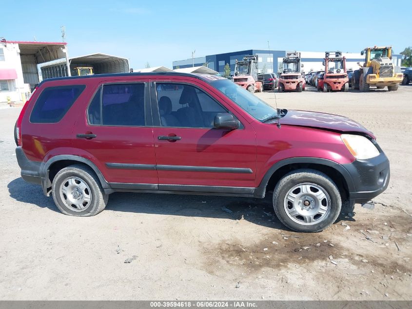 2006 Honda Cr-V Lx VIN: JHLRD68526C003412 Lot: 39594618