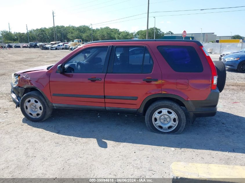 2006 Honda Cr-V Lx VIN: JHLRD68526C003412 Lot: 39594618