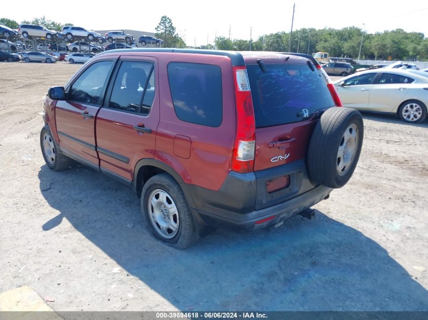 2006 Honda Cr-V Lx VIN: JHLRD68526C003412 Lot: 39594618