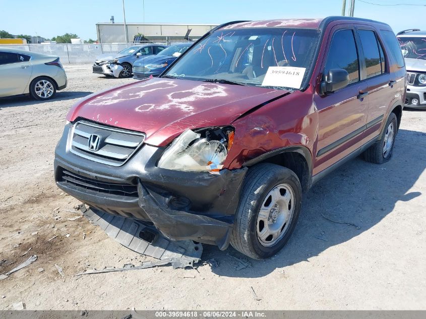 2006 Honda Cr-V Lx VIN: JHLRD68526C003412 Lot: 39594618