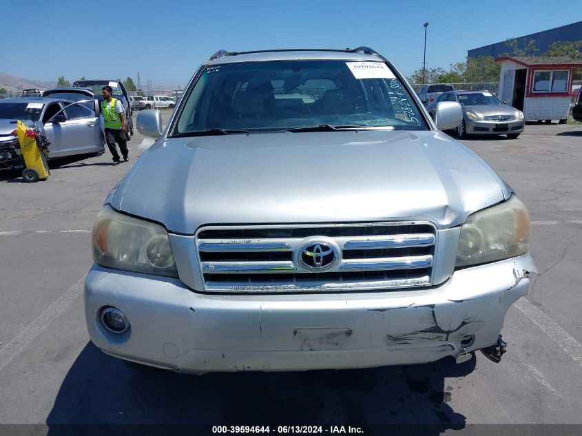 2006 Toyota Highlander Sport V6 VIN: JTEHP21A560179612 Lot: 39594644