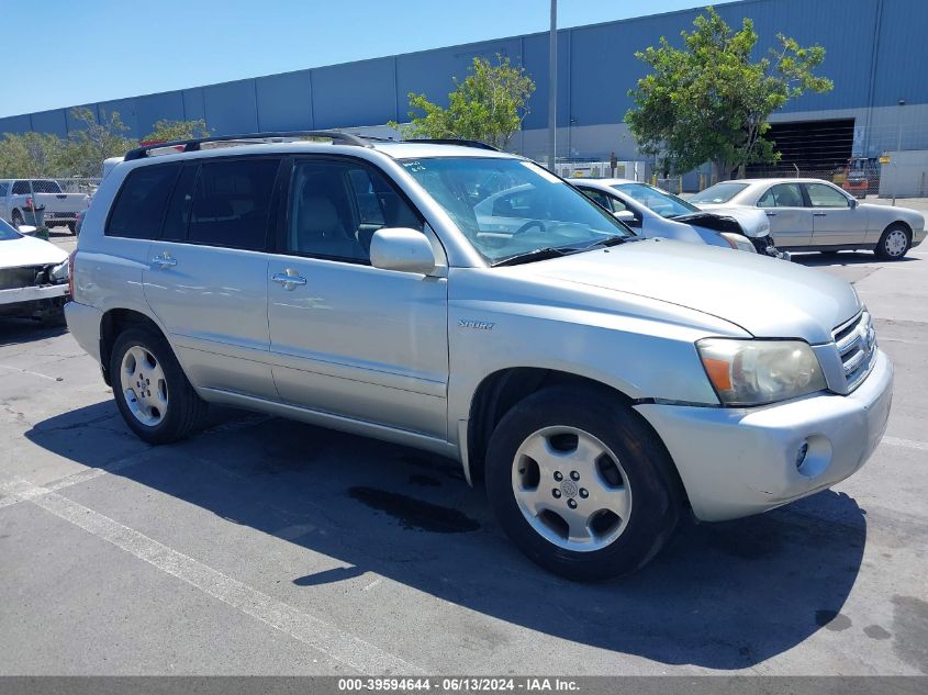 2006 Toyota Highlander Sport V6 VIN: JTEHP21A560179612 Lot: 39594644