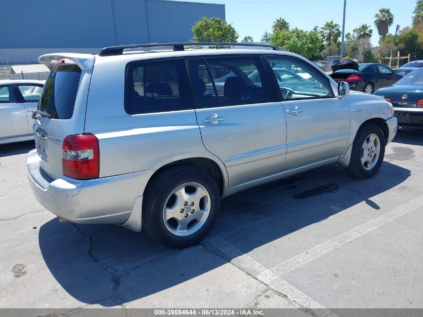 2006 Toyota Highlander Sport V6 VIN: JTEHP21A560179612 Lot: 39594644