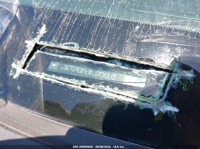 2020 GMC Sierra 1500 4Wd Short Box Slt VIN: 3GTU9DEL8LG106813 Lot: 39594649