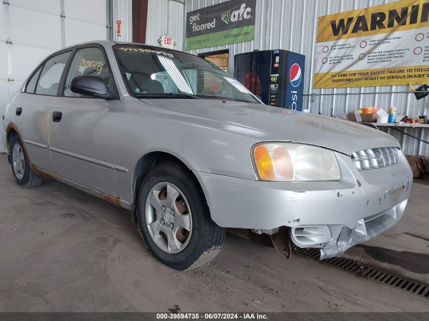 2002 Hyundai Accent Gl VIN: KMHCG45C62U302256 Lot: 39594735