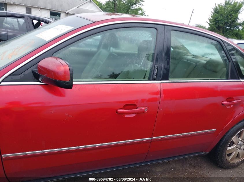 2005 Ford Five Hundred Sel VIN: 1FAFP24155G159007 Lot: 39594782