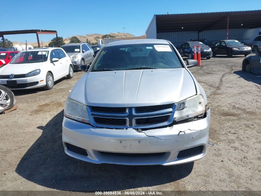 2012 Dodge Avenger Se VIN: 1C3CDZAB5CN324594 Lot: 39594836