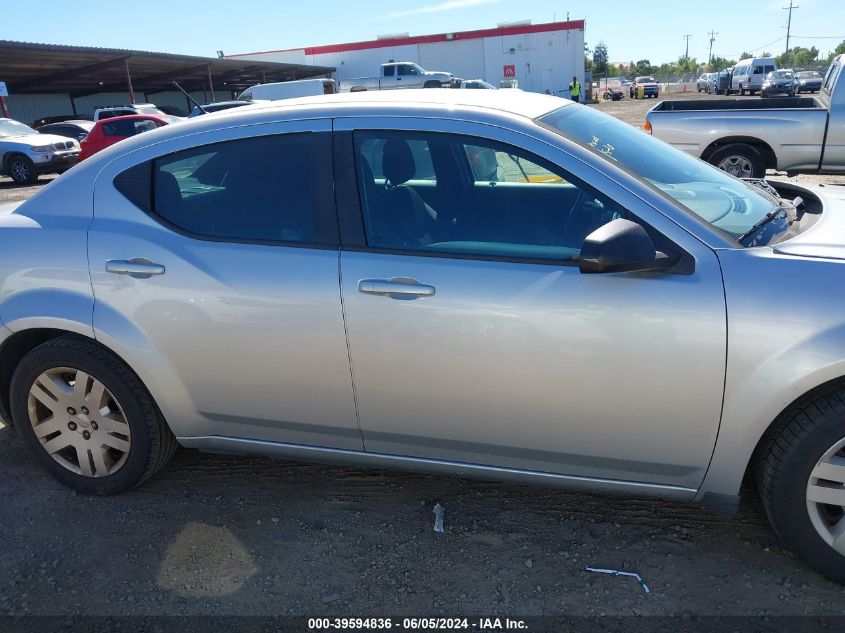 2012 Dodge Avenger Se VIN: 1C3CDZAB5CN324594 Lot: 39594836