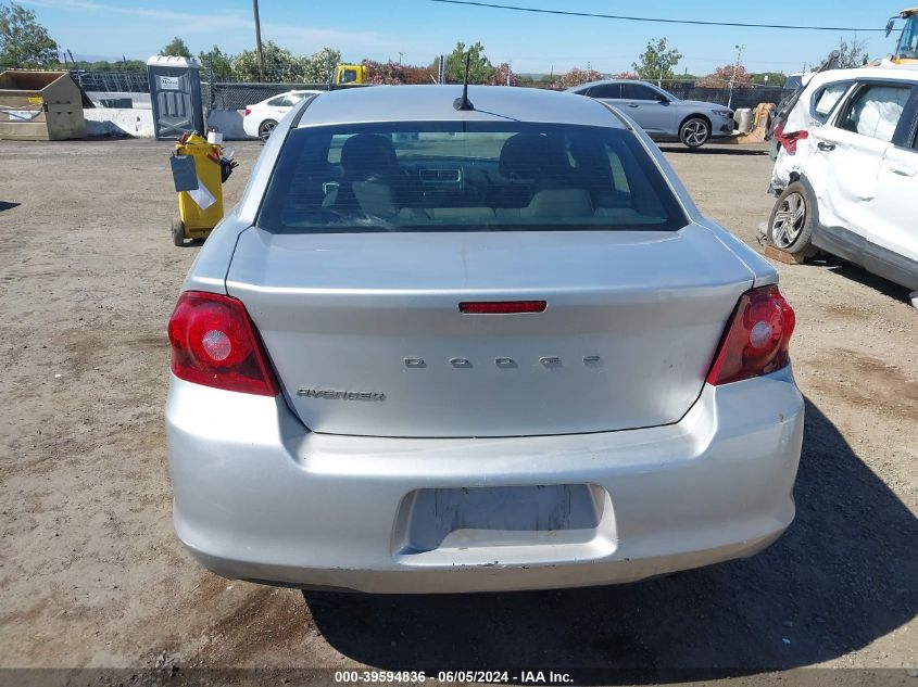 2012 Dodge Avenger Se VIN: 1C3CDZAB5CN324594 Lot: 39594836