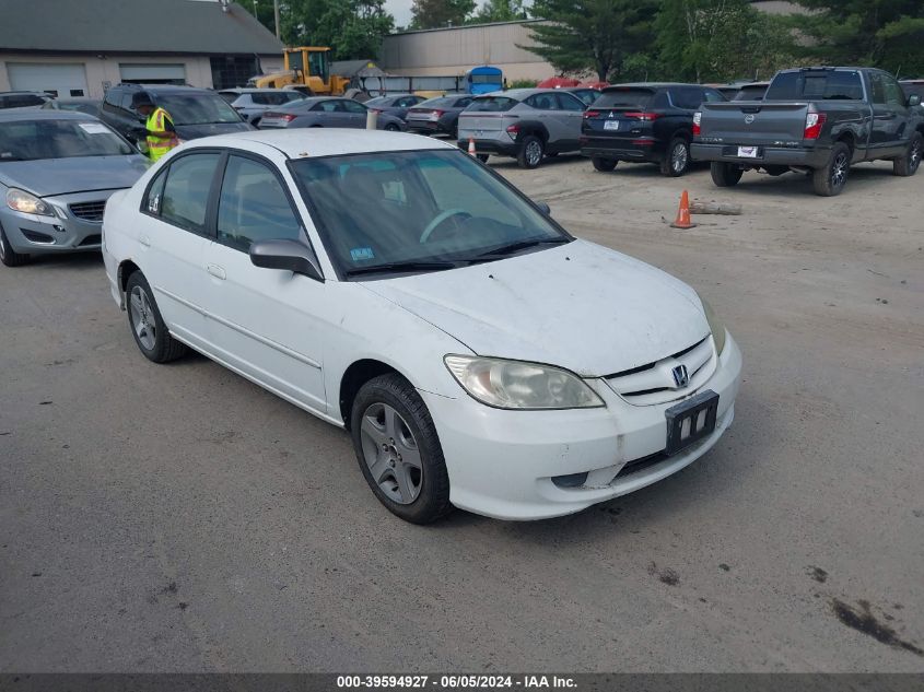 2HGES16515H523489 | 2005 HONDA CIVIC