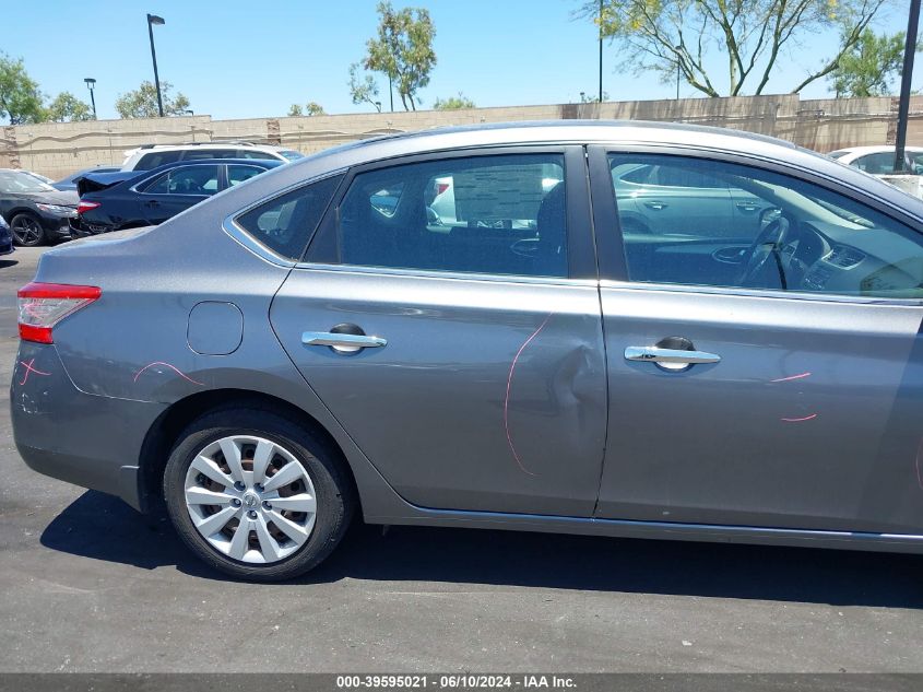 2015 Nissan Sentra S VIN: 3N1AB7AP2FY285403 Lot: 39595021