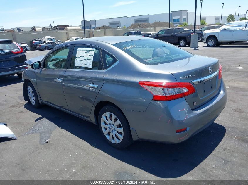 2015 Nissan Sentra S VIN: 3N1AB7AP2FY285403 Lot: 39595021